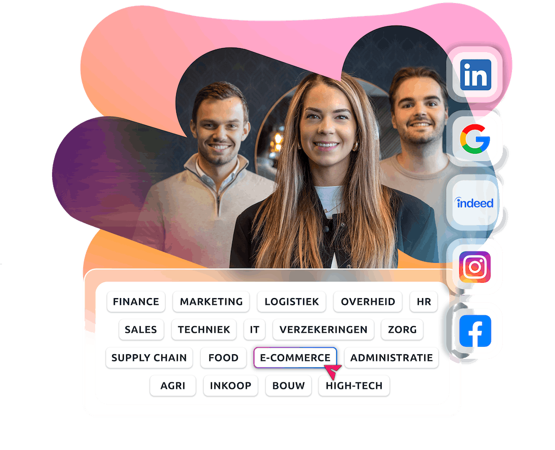 Sectoren waarin Personato werkgevers in Noord‑Limburg ondersteunt bij recruitment en employer branding, van IT en techniek tot HR en e‑commerce.